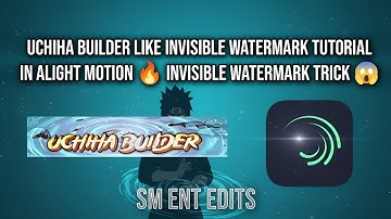 Watermark Tutorial in Alight Motion 🔥 | Invisible Watermark Trick 😱 #alightmotion #tutorial #editing