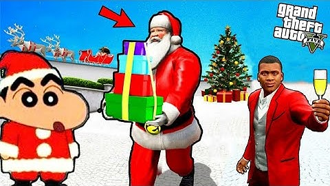GTA 5: FRANKLIN AND SHINCHAN GOT MANY CHRISTMAS GIFTS FROM SANTA CLAUS IN GTA 5