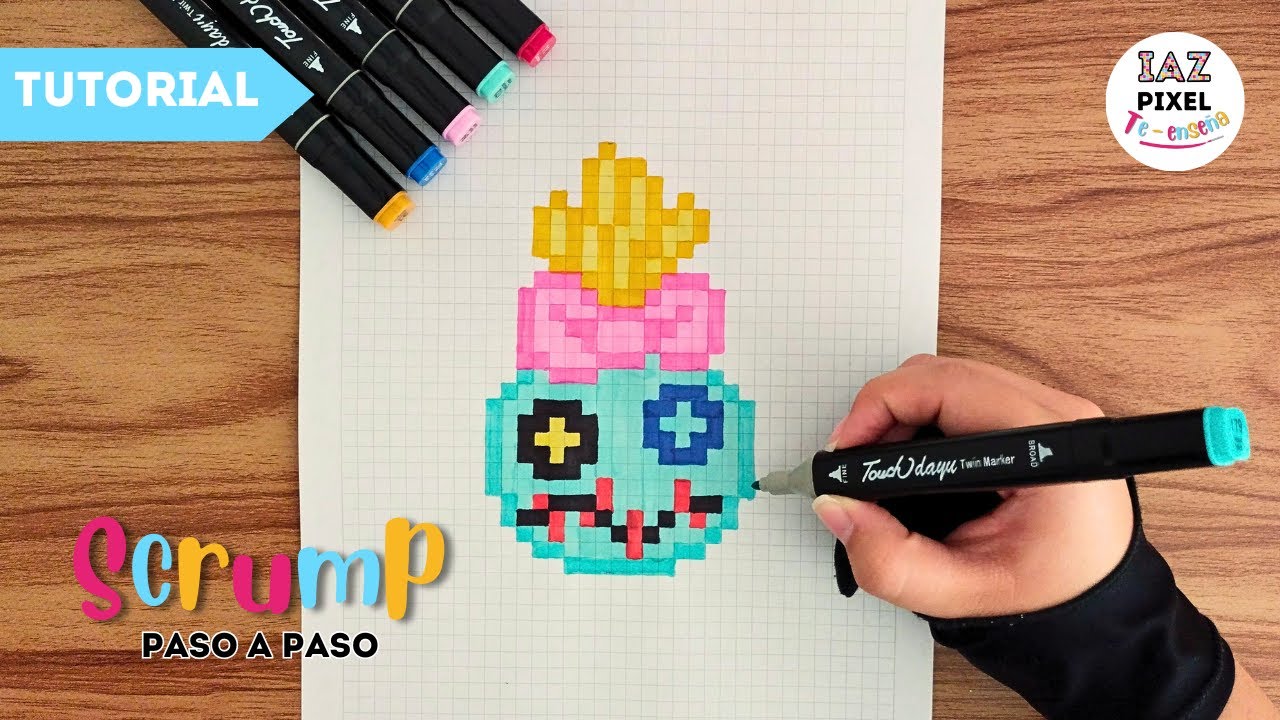 Como pintarr a SCRUMP de STITCH en PIXEL ART – Tutorial paso a paso # ...