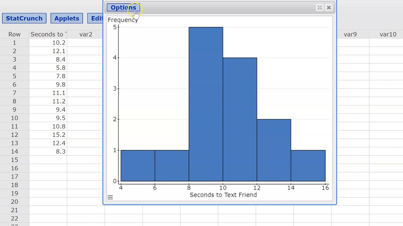 frequency table in stat crunch frequency table in stat crunch