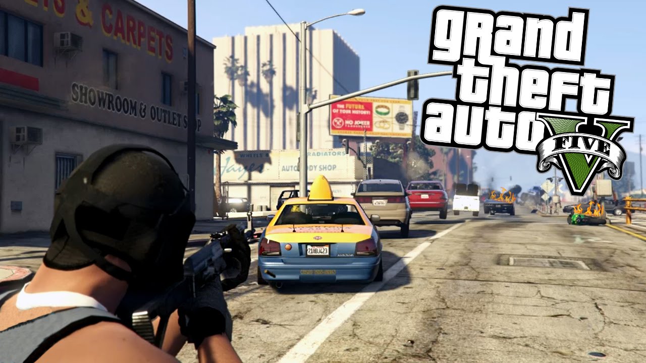 GTA 5 Mod - CAR SHOOTING CANNON 