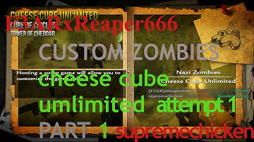 call of duty world at war custom zombies: cheese cube unlimited attempt 1 part 1