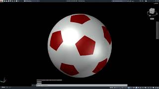 DEFAM - 3D drawing of football in AutoCAD (all shortcuts modelling) screenshot 5
