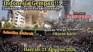North Sumatra in shock 8/21/2026!! Seconds of a Tornado-like storm destroying a city, Medan whirl...