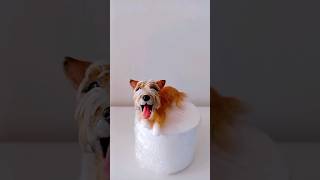 Fondant dog cake topper ? 5 hours of work in 1 minute. A detailed video tutorial on my channel