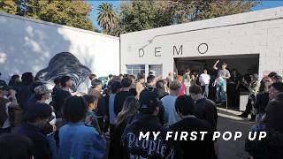 My first ever pop up for my clothing brand