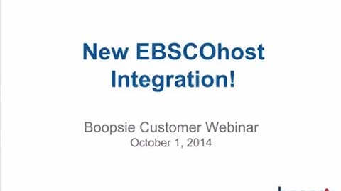 EBSCOhost: Enhanced Research and Information Integration in Your Mobile App