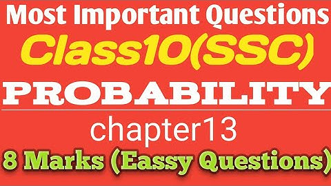 Most Important Questions For10th Class Maths 2022 |Ch:13 (PROBABILITY) 8 Marks Marks#sscexams2022