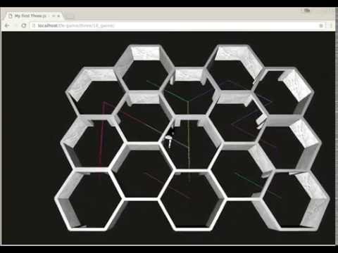 ThreeJs Game Creation: Honeycomb maze generation