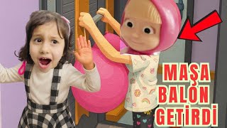 BALONLU MAŞA ÇILDIRDI! MAŞA KAPIYA BALON BIRAKIP KAÇTI MELİSA MAŞA'YI YAKALADI EVE ALDI!