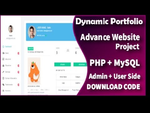 Dynamic Portfolio Website in PHP & MySQL