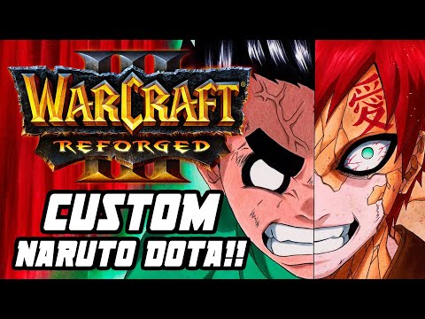 WARCRAFT 3 REFORGED NARUTO DOTA FT ROCK LEE VS GAARA Naruto Wars Unlimited WC3 Custom Gameplay 