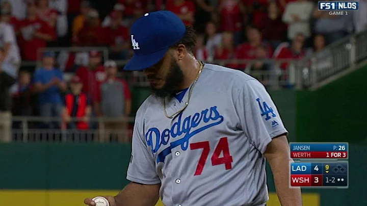 LAD@WSH Gm1: Jansen quick-pitches Werth in the 9th