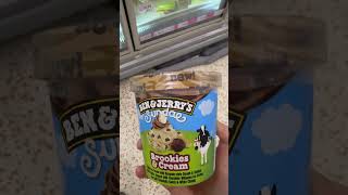 BROOKIE AND CREAM 😍 #benandjerrys #icecream #foodshorts