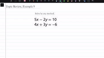 How to Solve Systems of Linear Equations: Mixed Review, Example 9 | Math Energy TV