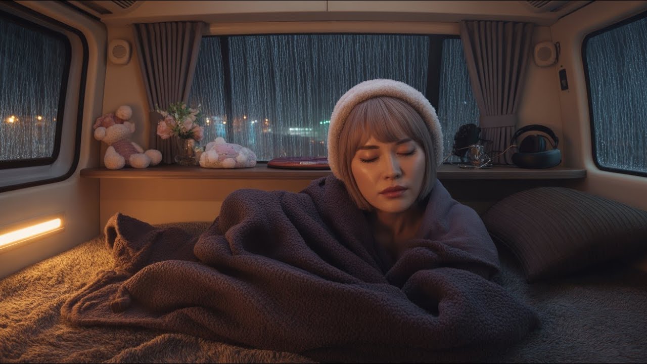 ⚡️ Rain Sound On Window Car with Thunder SoundsㅣSleep, Study and Relaxation, Meditation