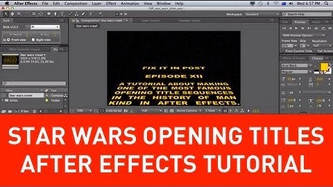 Star Wars opening title crawl tutorial in After Effects