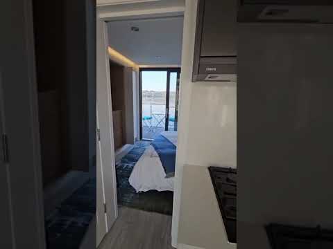 ⁣Life on the water 😍😍 luxury floating Bluefield M350 sq ft home. Full walkthrough.