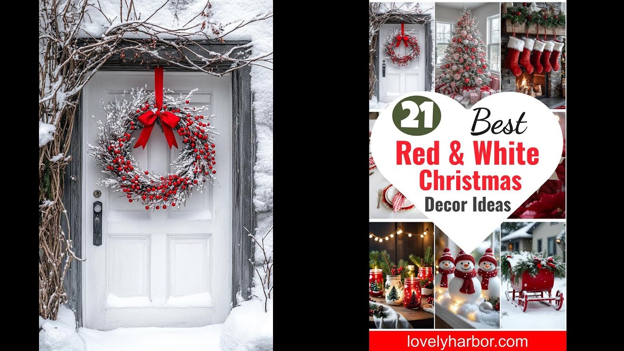 21 Best Red and White Christmas Decor Ideas 2024 - YouTube