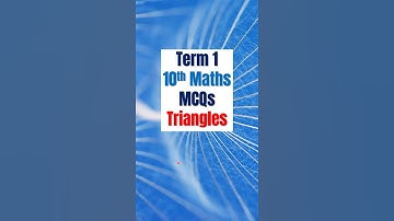 CBSE Term 1 Class 10 MCQ Triangles #Term1Class10MCQ #term1mcqsclass10 #term1mcqs #term1mcqclass10
