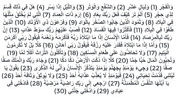 089سورة الفجر العيون الكوشي