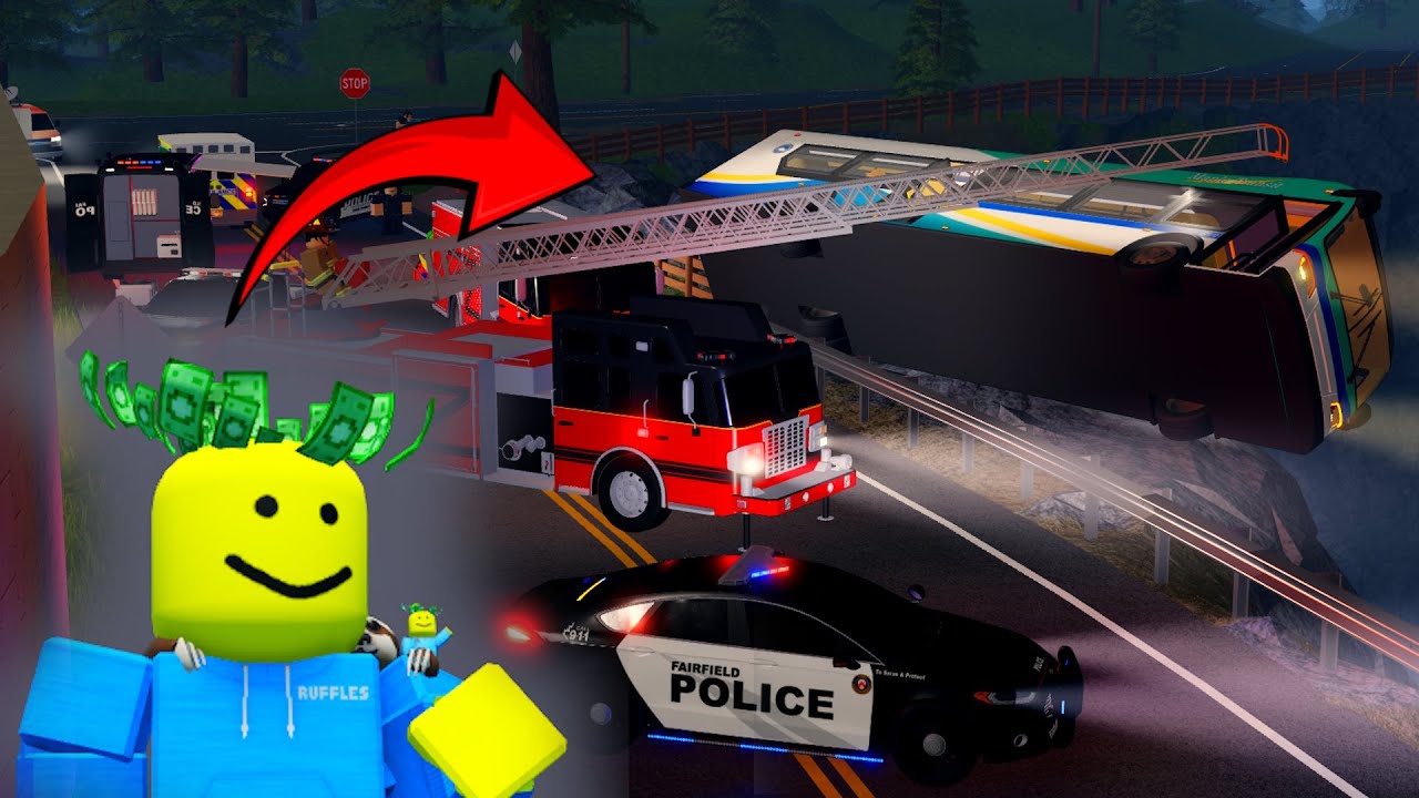 Автобус перевернулся с обрыва! Спасательные катера, командный центр и подразделения специального ...