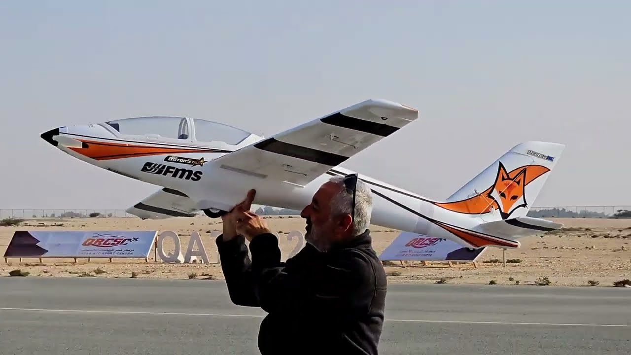 FMS 3000mm (118") Fox Aerobatic EP Glider PNP with Reflex V2