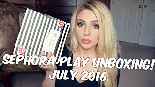 SEPHORA PLAY UNBOXING - JULY 2016 EFFORTLESS SUMMER | lusterings