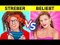 BELIEBTE SCHÜLERIN VS. STREBERIN! So wird man in der Schule beliebt! Comedy auf 123 GO! CHALLENGE