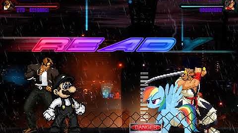 MUGEN Request: Super Mario & Kyo Vs Rainbow Dash & Haohmaru