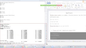 Program Metode Numerik (Matriks Gauss Seidel)