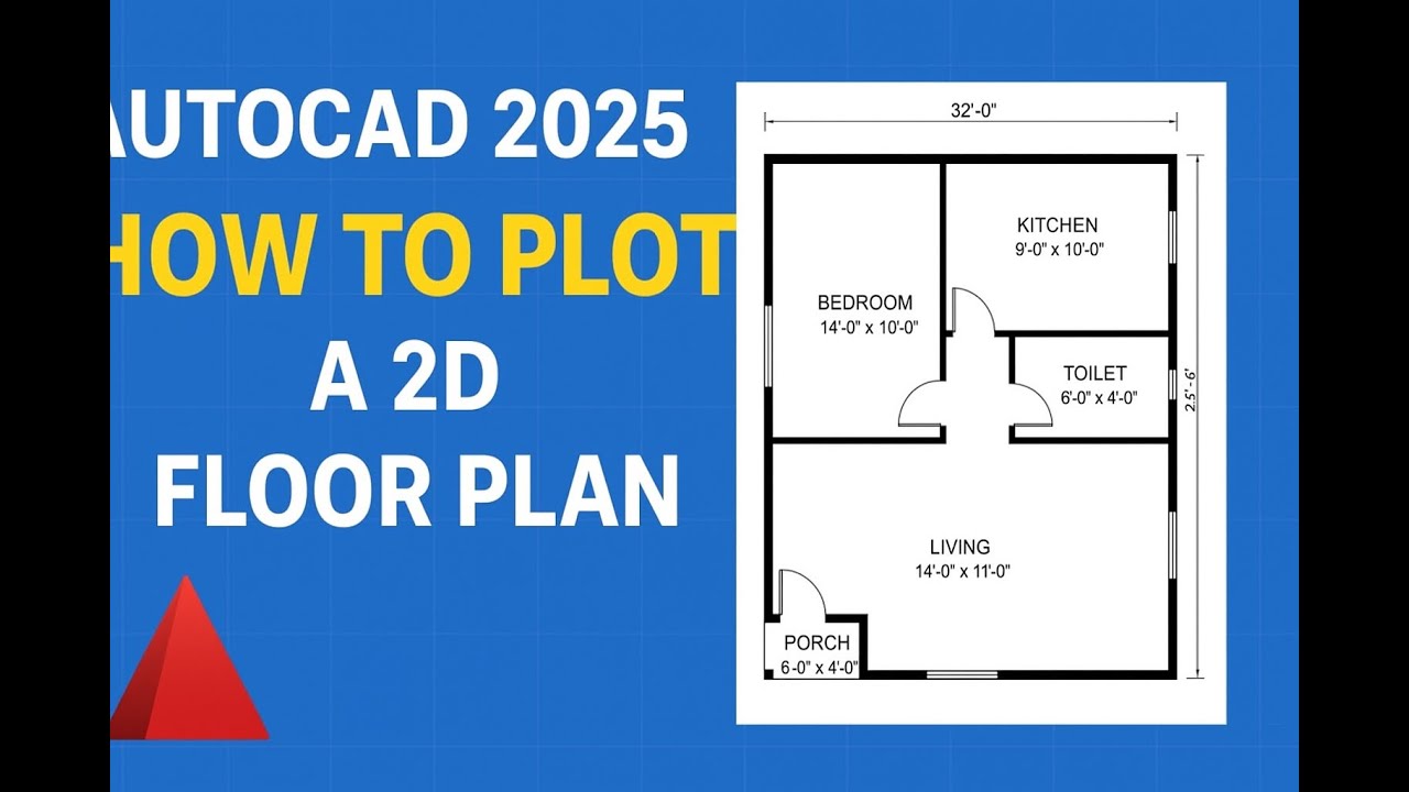 AutoCAD 2025 | How to Plot a 2D Floor Plan Step by Step#AutoCAD2025 # ...