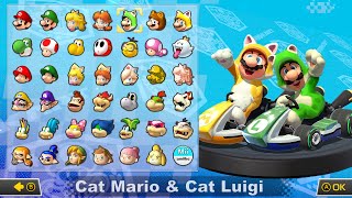 What if you play Cat Mario & Cat Luigi in Mario Kart 8 Deluxe (Mushroom Cup) (4K)