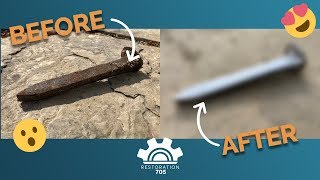 RESTORING A OLD RAILROAD SPIKE!