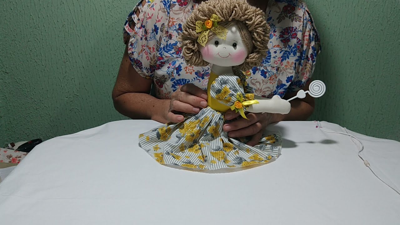 Como fazer porta pano de prato, boneca fofa , fácil e rápido com retalhos