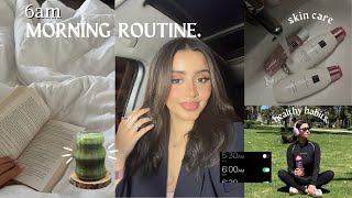 6AM SPRING MORNING ROUTINE 🌸 | دوزو النهار معايا {فقت بكري🌤️,workout🏋️‍♀️,cooking, self care}