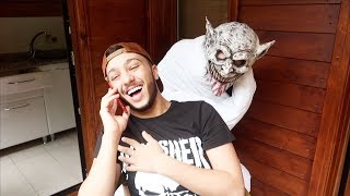 اذا تخاف لاتدخل | مقلب القناع الدموي في محمد طارق  | MASK PRANK !!