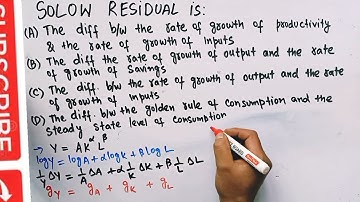Solow Residual Formula derivation. total factor productivity