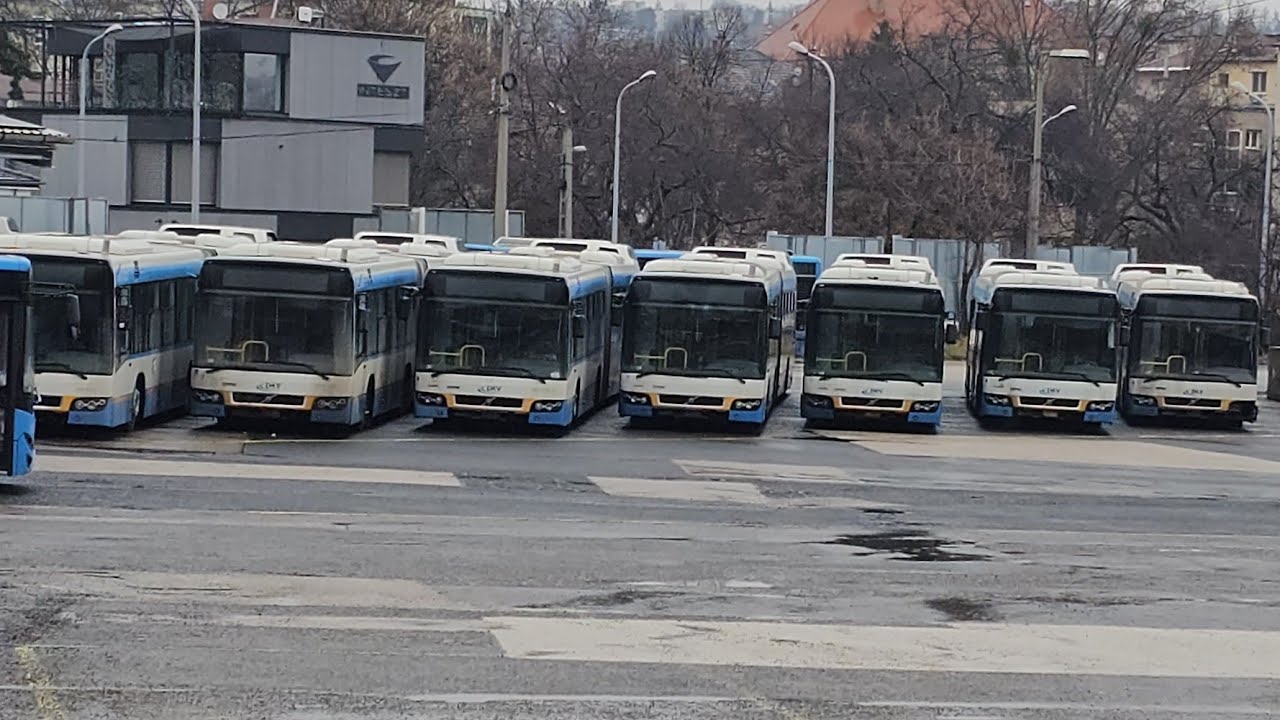 EX. Debreceni Volvo Civis 18-asok Kelenföldi autóbusz garázsban, kerités vlog. 2026.01.31 szombat