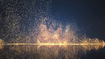 Espectacular intro de video para tu Logo Revela chispas doradas-