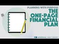 The One-Page Financial Plan