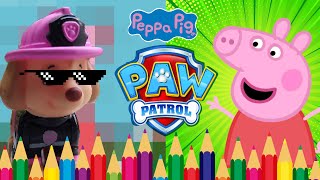 🐾 PAW PATROL🐾 Skye dibuja a Peppa Pig y Patatin de Potato Head