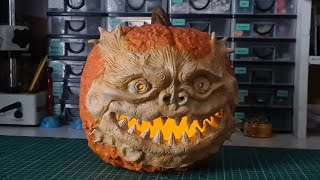 how to make a halloween pumpkin out of expanding foam gap filler