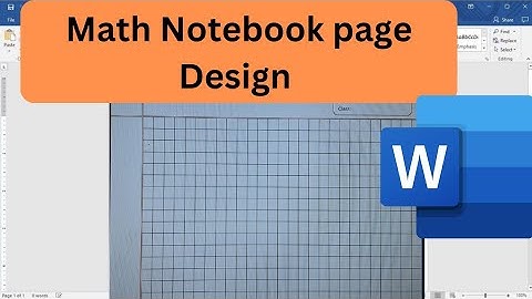 How to make Math notebook page in Microsoft word| How to create math page in ms word