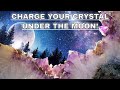 Charging crystals under the full moon