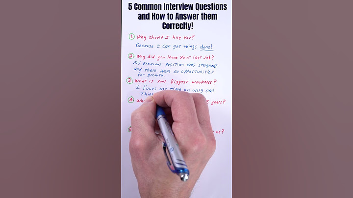 5 Common Interview Questions and How to Answer Them Correctly 😇