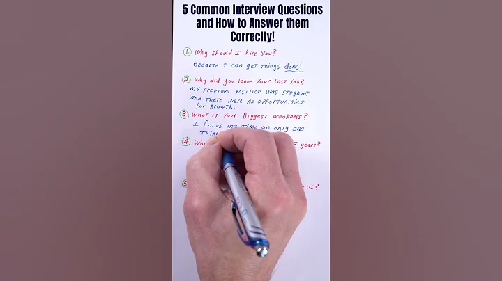 5 Common Interview Questions and How to Answer Them Correctly 😇 - DayDayNews