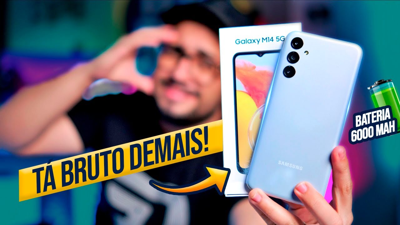 Celular BOM e BARATO em 2023? Galaxy M14 5G BRUTO DEMAIS BATERIA 6000 ...