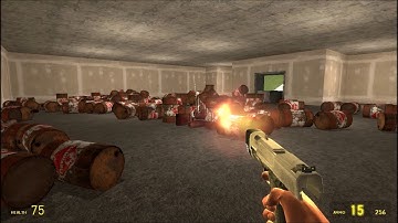 Exploding 100 explosive barrels in Garry