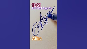 1061✨✍️ Beautiful Baby Name Signature for Alina! 💖🖋️ #AlinaSignature #NameArt #SignatureStyle